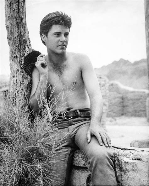 Ricky Nelson on the set of the film "Rio Bravo" (1959)