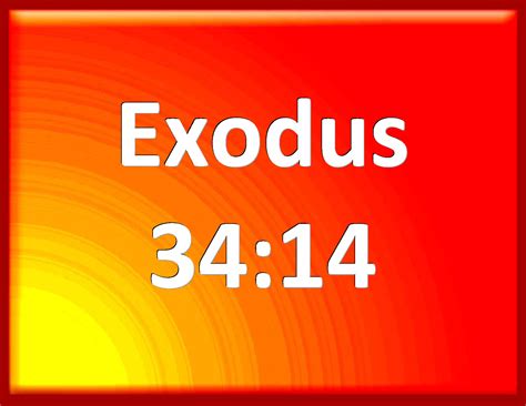Exodus 34:14 For you shall worship no other god: for the LORD, whose ...