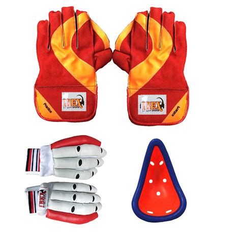 JetFire Ibex Practice Wicket Keeping Gloves Combo with Basic Batting ...