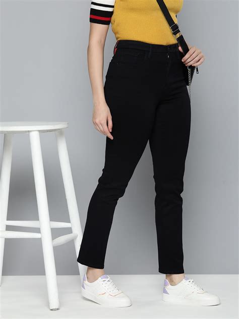 Women's Redloop 724 Black Straight Fit High Rise Jeans – Levis India Store