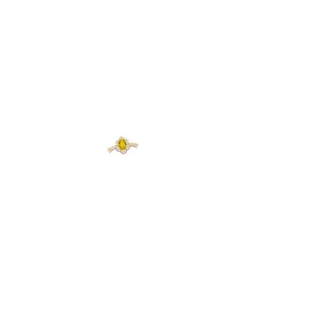 Oval Yellow Sapphire Trillium Floral Shank Ring