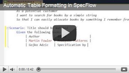 SpecFlow Assist Dynamic Table 的图像结果