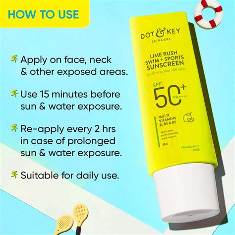 Swim + Sports Sunscreen SPF 50+ (Water Resistant) – Dot & Key