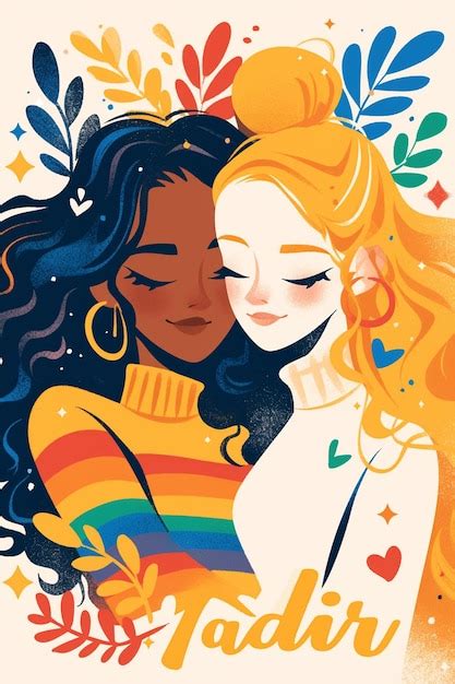 Lesbian pride month celebration poster | Premium AI-generated vector