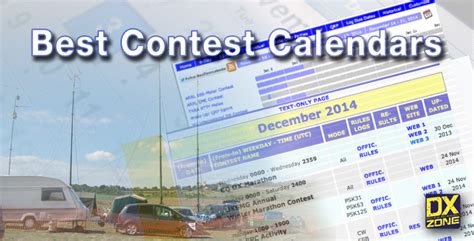 Best Contest Calendars