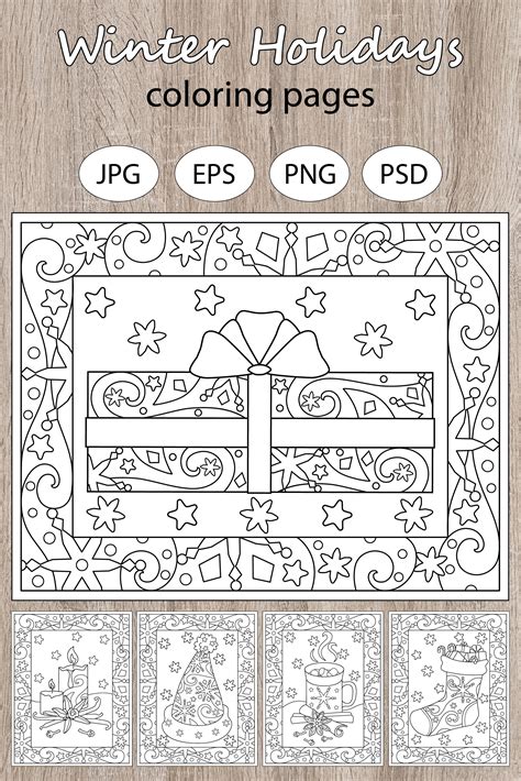 Winter Holiday Coloring Page