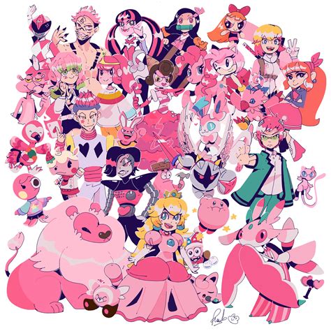 Pink Characters