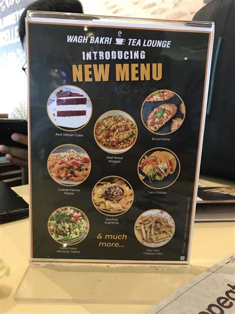 Menu at Wagh Bakri Tea Lounge, Ahmedabad, Aaryan Workspaces