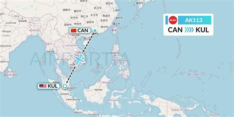 AK113 Flight Status AirAsia: Guangzhou to Kuala Lumpur (AXM113)
