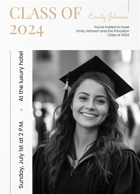 Graduation Party Invitation, Graduation Invitation Template, High ...