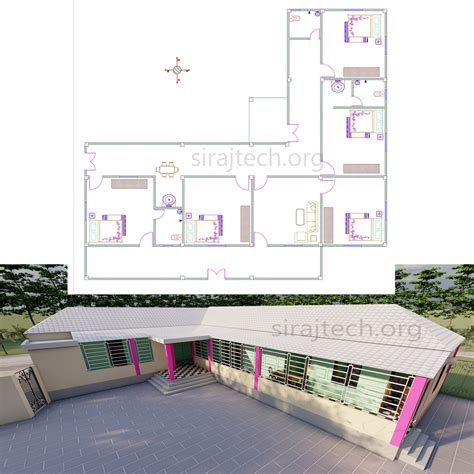 L Shaped House With Garage Drawing 5 L Shape Modular Home Designs You