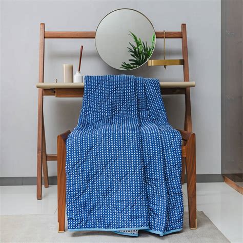 Torquoise Blue Cotton Double Bedsheet and AC Blanket Combo pack
