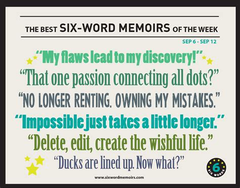 “Impossible Just Takes a Little Longer.” The Best Six-Word Memoirs Of ...