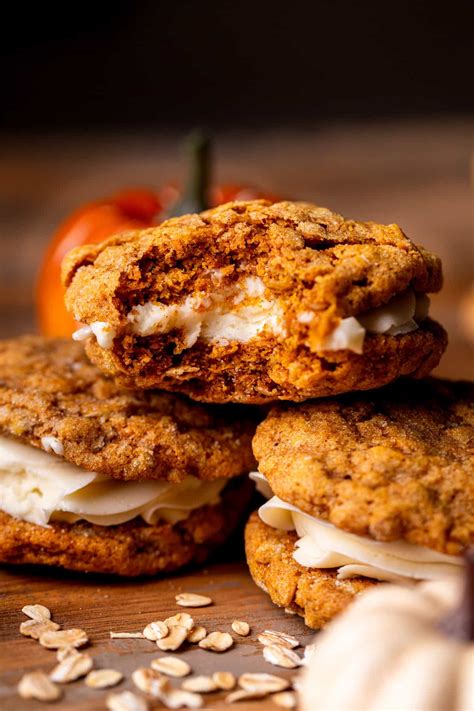 Pumpkin Oatmeal Cream Pies - Stephanie's Sweet Treats