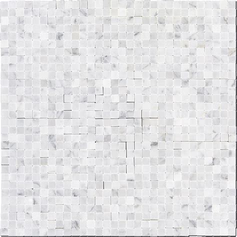 Carrara 3/8" x 3/8" Interlock Marble Polished 12" x 12" 3/8" Waterjet ...