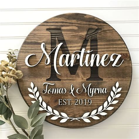 Custom Last Name Wood Sign with Established Date