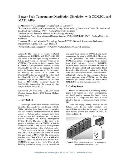 Image result for COMSOL Battery Simulation Temperature 2D Example