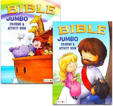 Amazon.com: Bible Story Coloring Book Set - Bundle with 2 Biblical ...