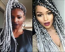 White Braid Hairstyles by Black Colourful Box Braids Hairstyles 2017 White Braid Hairstyles