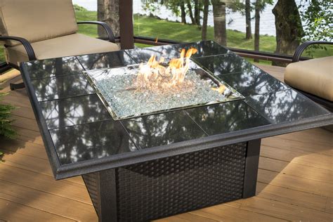 Square Napa Valley Fire Pit Table - Black or Brown - Fire Pits - Fire ...