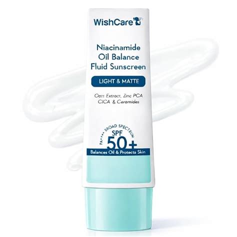 WishCare Niacinamide Oil Balance Fluid Sunscreen SPF 50 PA++++ In-Vivo ...