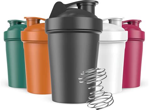 Amazon.com: JEELA SPORTS 5 PACK Protein Shaker Bottles for Protein Mixes -20 OZ- Dishwasher Safe ...