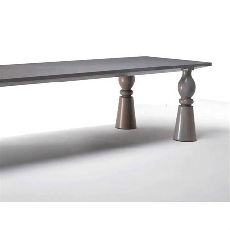 Luxury design coffee table Teseo in grey oak, made in Italy