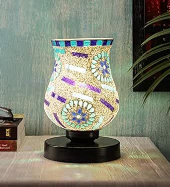 Devansh Multicolor Mosaic Table Lamp (6304, Table Lamps) : Amazon.in