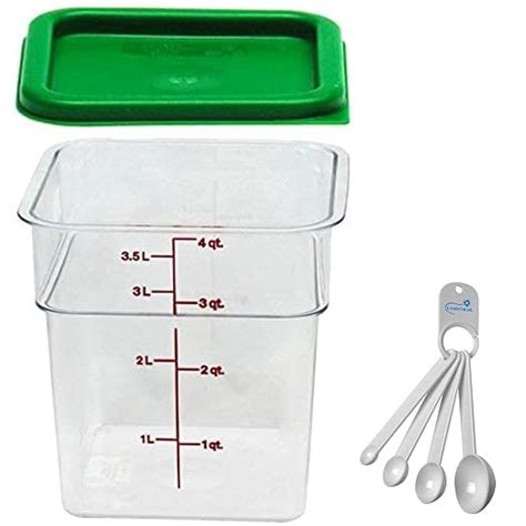 Buy Cambro Polycarbonate Square 4 Quart Food Storage Container, Clear ...