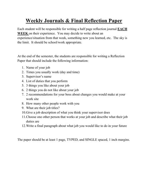 Image result for How to Write Weekly Reflection Journal PDF