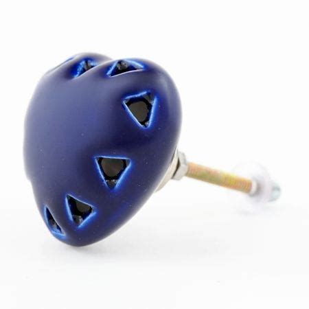 Ceramic Heart Knobs - Brushed Nickel Cabinet Knobs - Door Knobs and ...