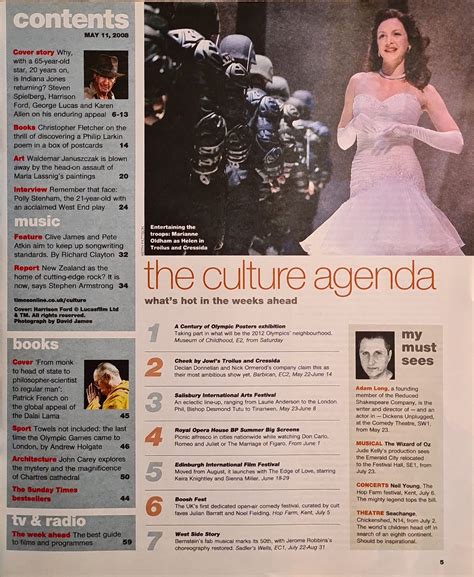 Sunday Times Culture Magazine May 11th 2008 - Suntimes.co.uk
