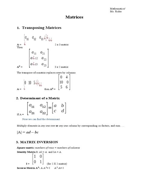 Image result for Transposing Matrices