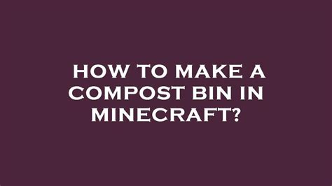 Image result for Compost Box Minecraft