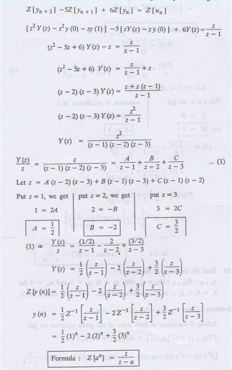 Image result for Difference Equations Z Transform Formula