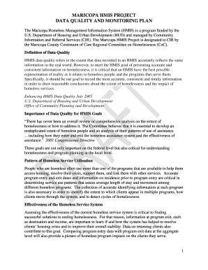 Fillable Online azmag MARICOPA HMIS PROJECT DATA QUALITY AND MONITORING ...