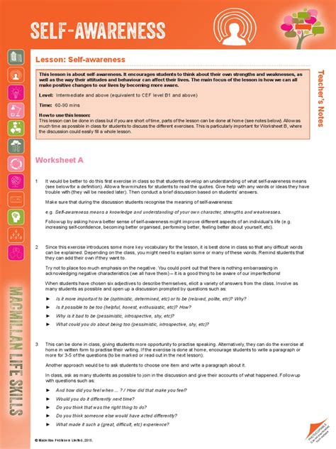 Self-Awareness Lessons 的图像结果