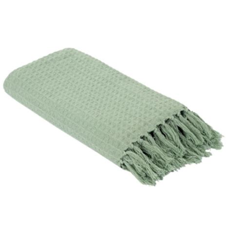 Koc/Pled Waffle zielony | home&you