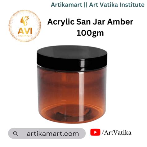Organize in Style with our 100ml Amber Acrylic San Jar - Order Now and ...
