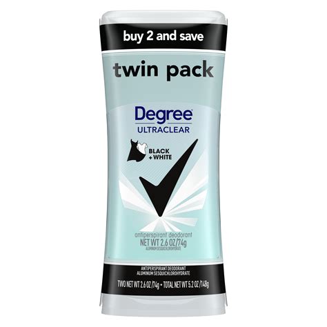 Degree Women, Antiperspirant Deodorant, Ultraclear, Black + White, Twin ...