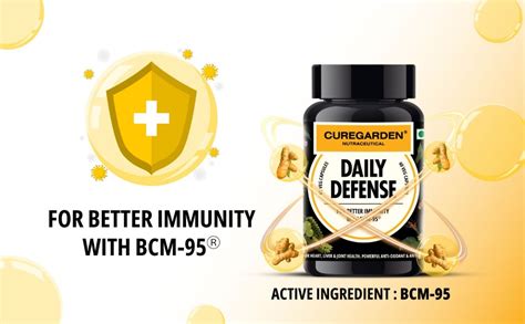 Curegarden Daily Defense Curcumin Capsules, Turmeric Extract Supplement ...