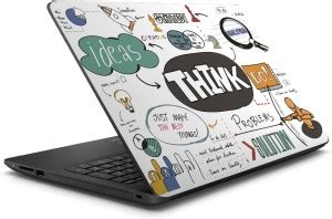 Paveetra Thinks Problem Solutions White Laptop Sticker SKINAP065 ...