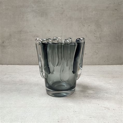 Buy Leandra Smoky Opulent Glass Vase (Small) - Home Artisan