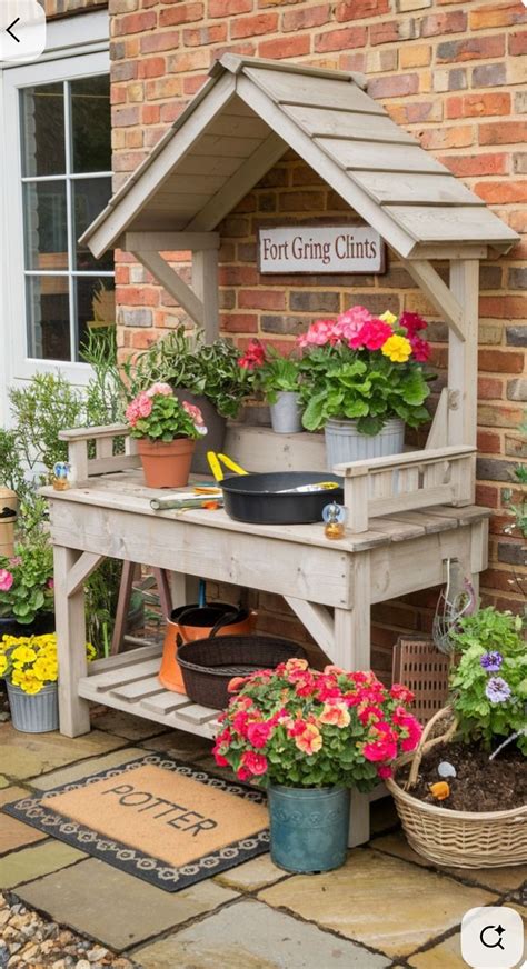 Pin by Linda Greene on Potting table & work area in 2025 | Potting ...
