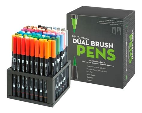 htconline.in| Tombow Dual Brush Pen Set Of 96 Pens with Desk Stand