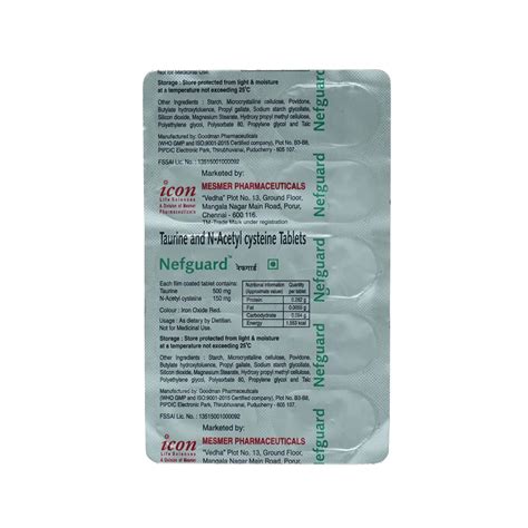 Buy Nefguard 500Mg/100Mg - Strip of 10 s Online at desertcartINDIA