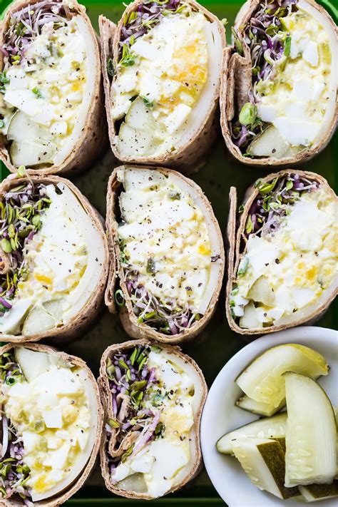 Egg Salad Wrap with Provolone and Sprouts