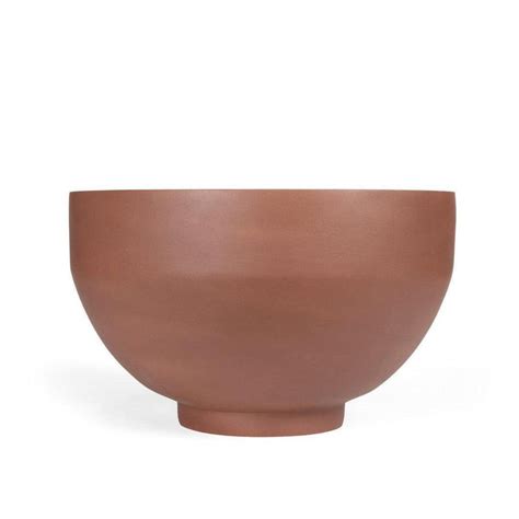 Shop Percival Decorative Bowl Shaped Brown Planter For Decor - Planter ...