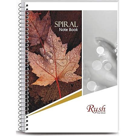 Rush Note Books 400 Pages A4 Spiral Notebook Ruled (Pack of 3) - Single ...