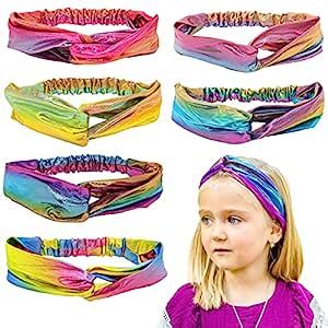FROG SAC 6 PCS Mermaid Knotted Headbands For Girls, Little Girl Hair ...